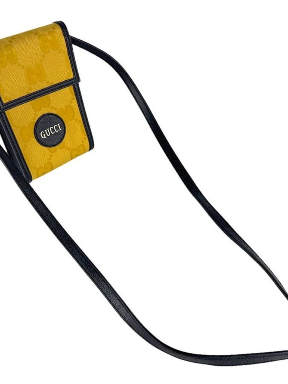 GUCCI Off The Grid Shoulder Bag Yellow/Black Nylon Canvas/Leather